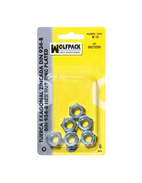 Tuerca Hexagonal Zincada Din934 M12 (4 Piezas)