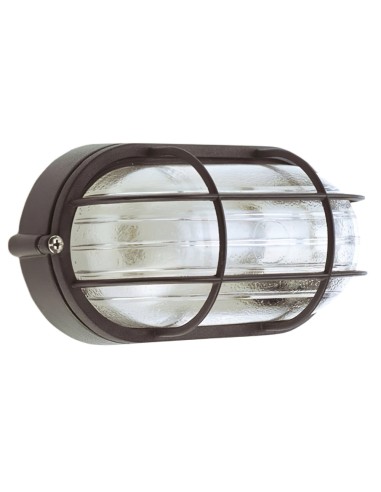 Plafón Industrial  IP44 Oval Negro