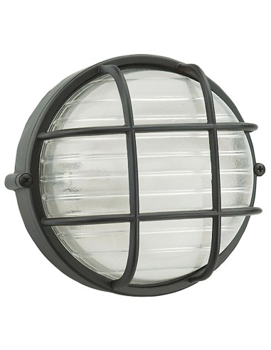 Plafón Industrial IP54  Redondo Negro