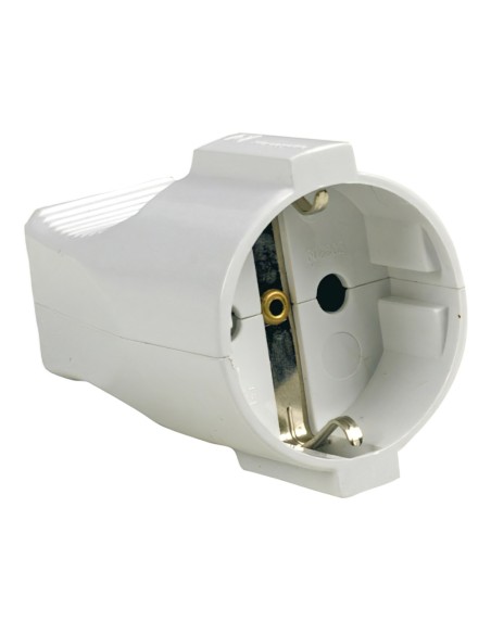 Base / Clavija Schuko 2p + T 16 A. Blanco