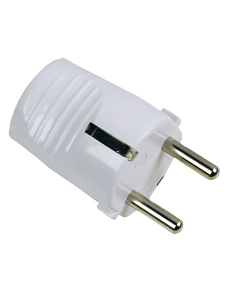 Clavija / Enchufe Schuko 2p + T 16 A. Blanco