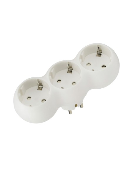 Adaptador / Ladrón 3 Tomas 16 A. 250 V. Schuko