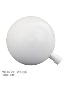 Boya Plastico 3/8" x  8,5 Ø cm. Rosca 3/16"