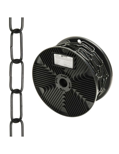 Cadena Decorativa Lisa Negra 3,4x43 mm. Rollo 20 metros