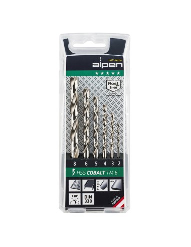 Estuche Brocas Alpen Cobalto  6 Piezas