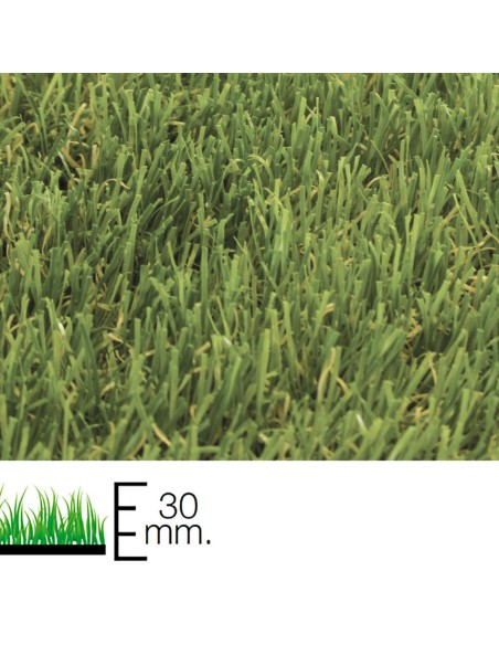Cesped Artificial 30 mm. Rollo 2 x 10 Metros. Uso Domestico