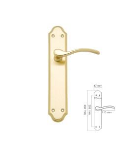 Juego Manivelas Para Puertas, Laton  Pulido Satinado...