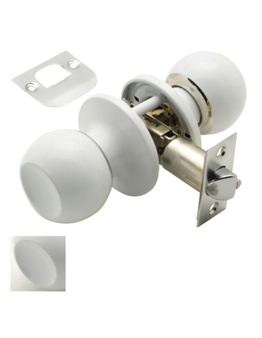 Pomo Puerta Wolfpack Sencillo Blanco Para Pasillo