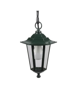 Farol Jardín Hexagonal Verde Suspendido