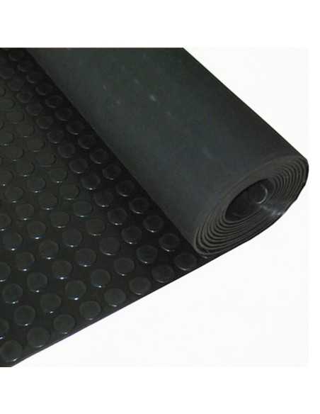 Suelo goma circulos WOLFPACK 1.20x10mt 3mm negro 05292000