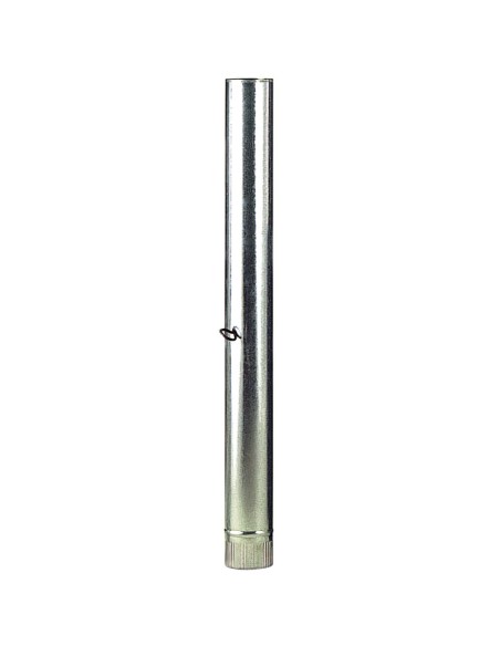 Wolfpack Tubo Estufa Acero Galvanizado Ø 120 mm, Ideal Estufas de Leña, Chimenea, Alta resistencia, Conducto Humos. Con Llave