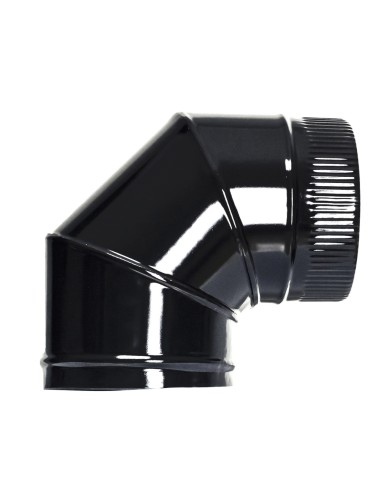 Codo Estufa Color Negro Vitrificado de 200 mm....