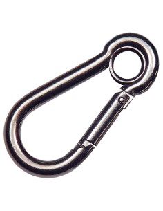 Mosqueton Bombero Inoxidable Con Ojo  60 mm. Uso domestico