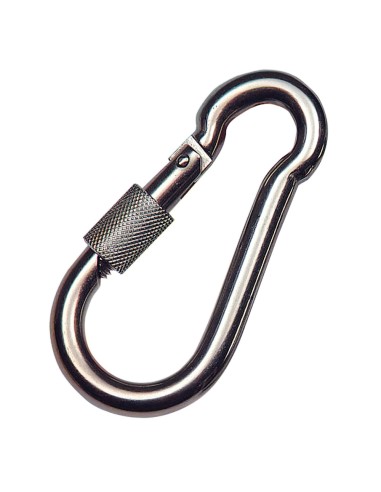 Mosqueton Bombero Inoxidable Con Seguro  80x8...