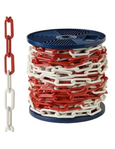 Cadena Plastico Bicolor   6 mm.  Rollo 25 metros