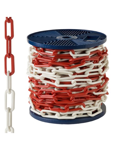 Cadena Plastico Bicolor   6 mm.  Rollo 25 metros