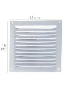 Rejilla Ventilación Atornillar  15x15 cm. Blanca Lacada