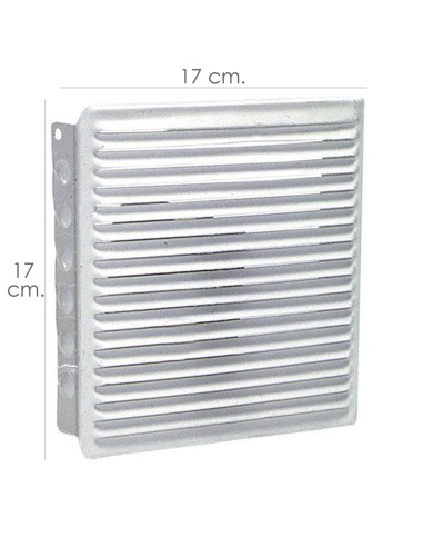 Rejilla Ventilacion Empotrar 17x17 cm. Blanca...