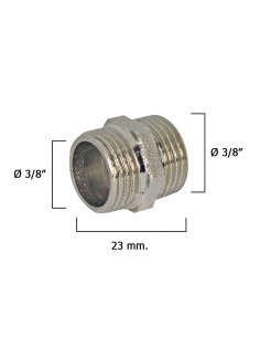 Machones Dobles Cromo      3/8"