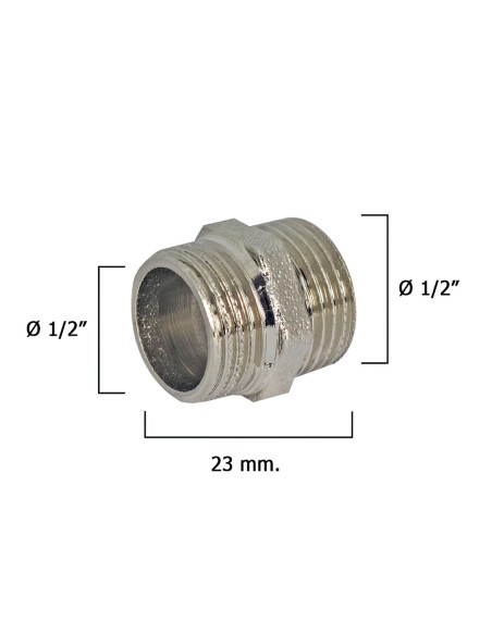 Machones Dobles Cromo      1/2"