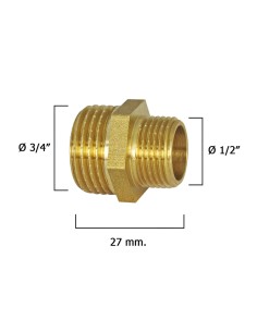 Machones Reductores Pulidos 3/4" A 1/2"