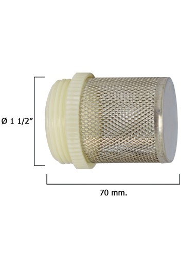 Filtro Inoxidable Para Válvula Retencion    1 1/2"