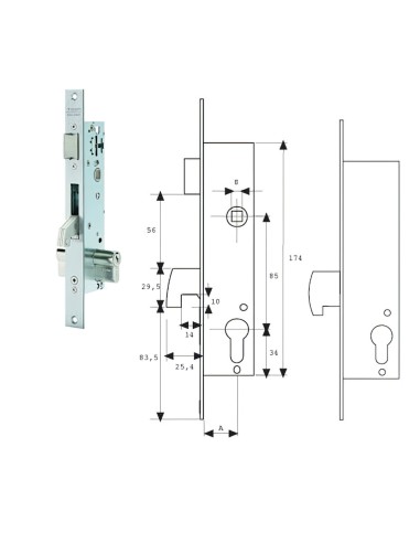 Cerradura Tesa 2241/20/3ai