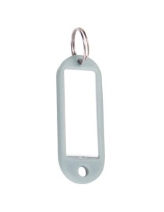 Llavero Portaetiquetas Gris