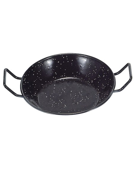 Sartén Doble Honda Con Asas Esmaltada 24 cm.