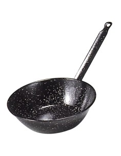 Sartén Doble Honda Con Mango Esmaltada 30 cm.