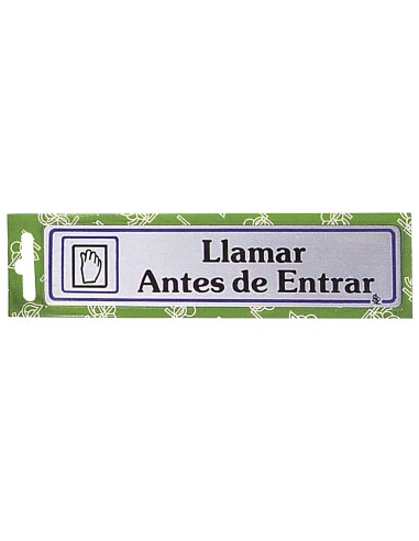 Rotulo "Llamar Antes De Entrar"