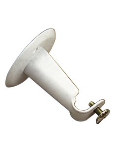 Soporte Barra 12 mm.Ø Blanco Frontal Redondo