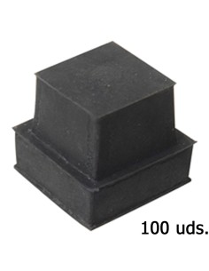 Contera WOLFPACK goma cuadrada 18x18mm (bolsa 100und)...