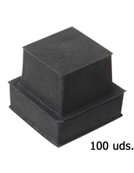 Contera WOLFPACK goma cuadrada 18x18mm (bolsa 100und) 05330025