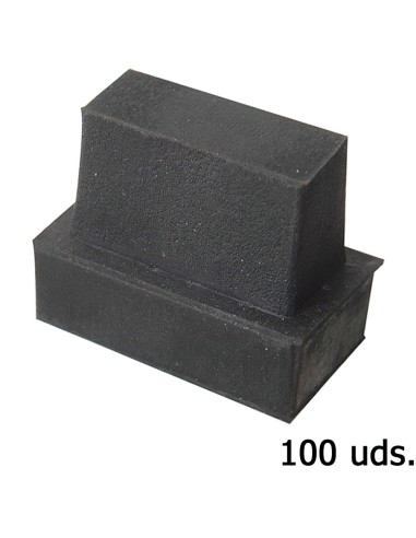 Contera Goma Rectangular 37 x 17 mm. Bolsa 100...