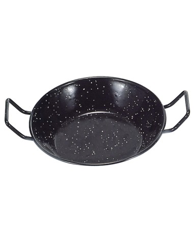 Sartén Doble Honda Con Asas Esmaltada 55 cm.
