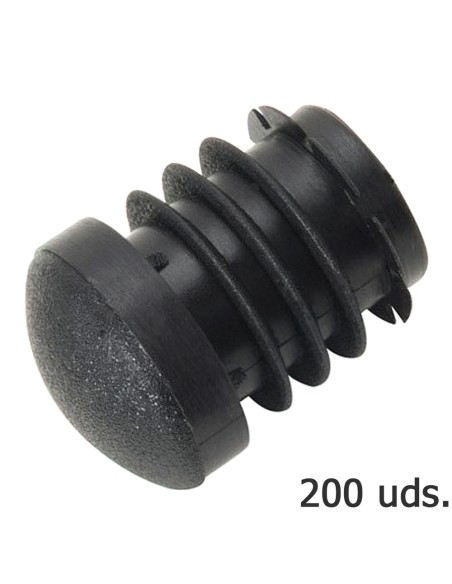 Contera WOLFPACK plastico redonda interior negra 18mm (bolsa 200und) 05330370