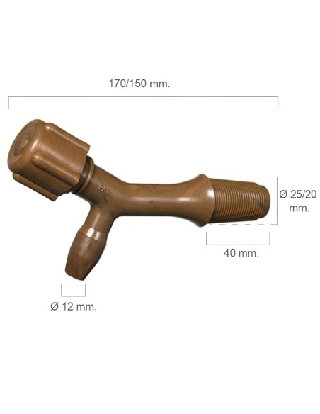 Grifo Barril Plástico Número 2 Para 200 Litros