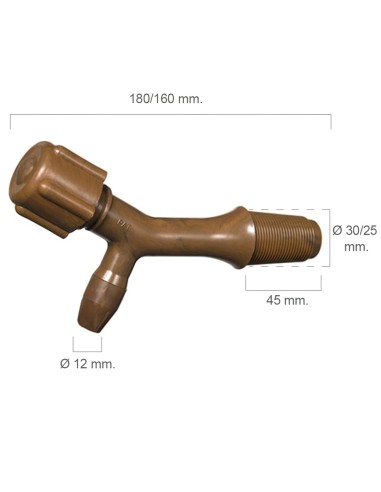 Grifo Barril Plástico Número 2 Para 300 Litros