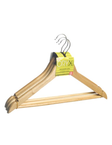 Juego Perchas de Madera, Percha Curva 450 mm....