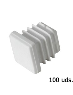 Contera Plastico Cuadrada 22x22 mm. Bolsa 100 Unidades