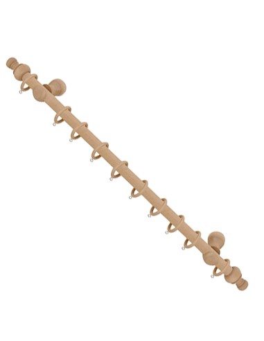 Barra Cortina Madera Completa 1,20 Metros x 12...