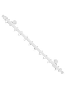 Barra Cortina Madera Completa 1,20 Metros x 12 mm. blanco