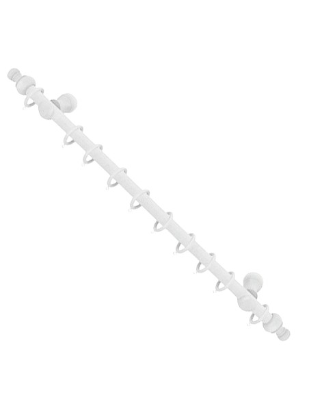 Barra Cortina Madera Completa 1,20 Metros x 12 mm. blanco