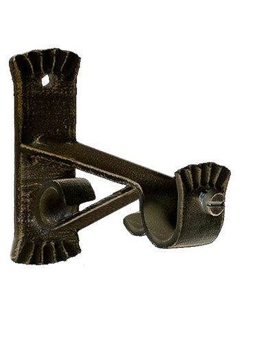 Soporte Forja Ø 20 mm. Caracol Negro / Dorado...