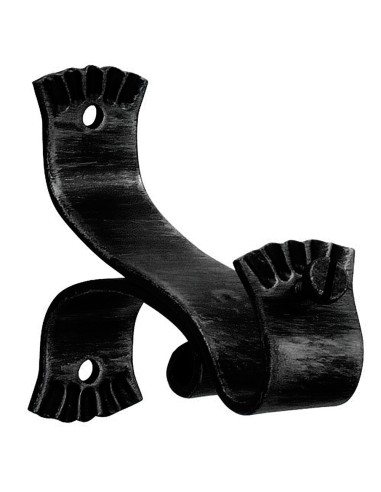 Soporte Forja Ø 20 mm. Ola Largo Negro   Juego...