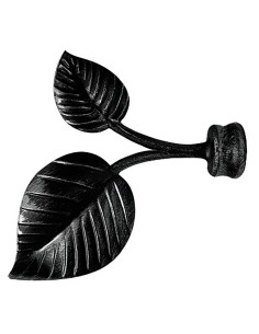 Terminal Forja Hojas Ø 20 mm. Negro  Juego 2 Piezas