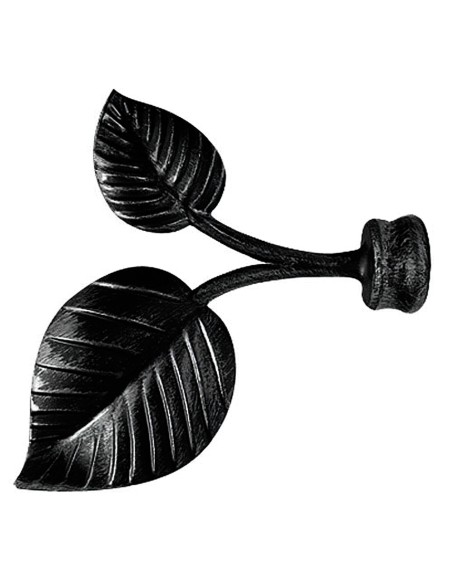 Terminal Forja Hojas Ø 20 mm. Negro  Juego 2 Piezas