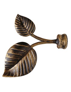 Terminal Forja Hojas Ø 20 mm. Negro / Dorado  Juego 2 Piezas