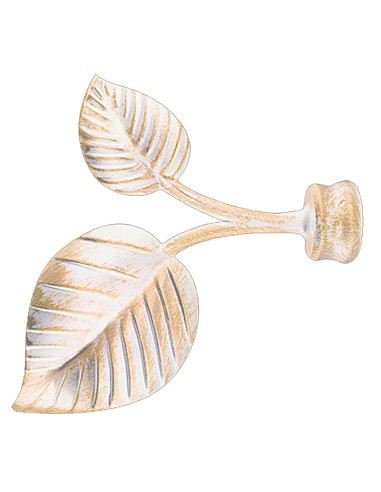 Terminal Forja Hojas Ø 20 mm. Marfil / Oro...